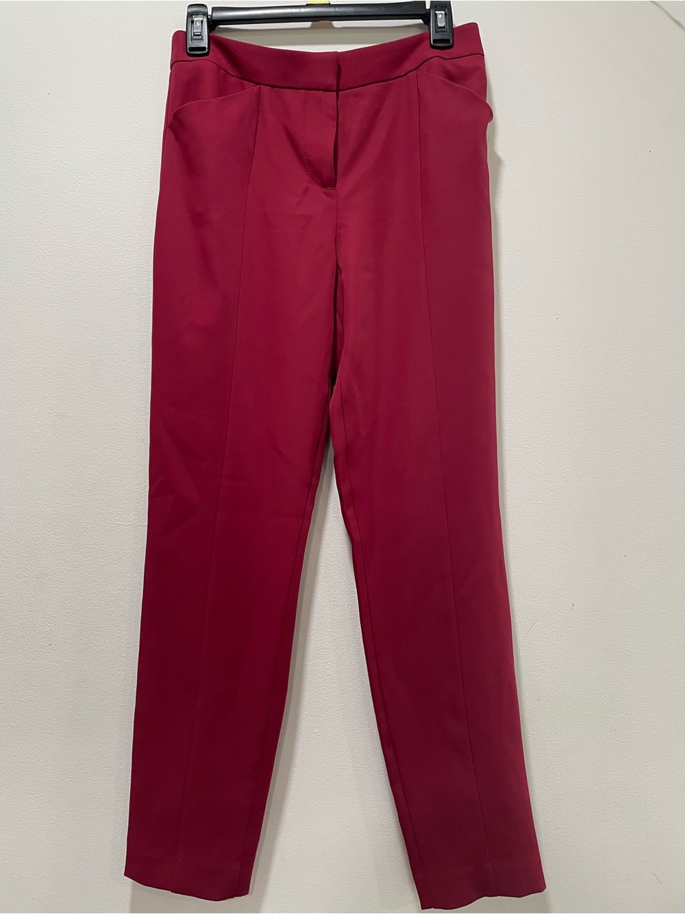 bebe Slim Tailored Pants in Wine Red